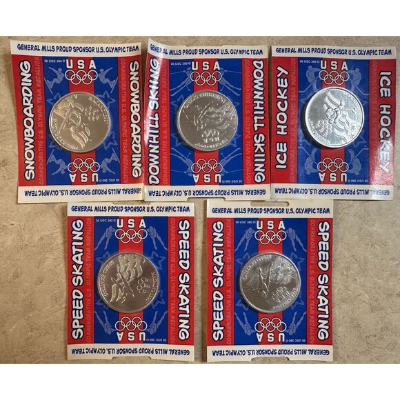 General Mills Other - Lot of 5 General Mills 1998 Olympics Commemorative Coins